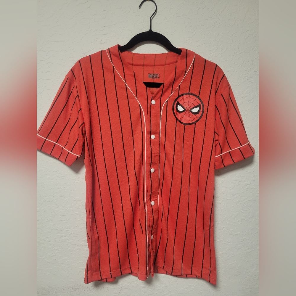 Marvel Red and Black Striped Shirt